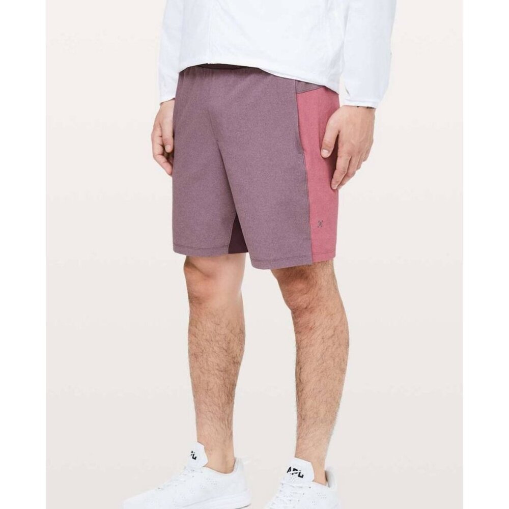LULULEMON HDKB/HDSR Red Burgundy T.H.E. Shorts 9" Lined Amphibious Men's XL